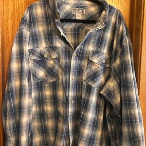 Duluth Trading Co Men's Blue Plaid Button-Down Shirt